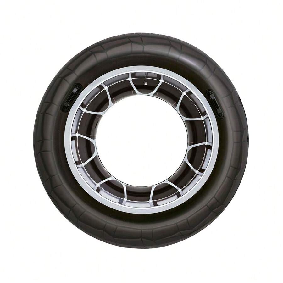 Salvavidas Flotador Llanta Rueda Dona 1.19 mts diámetro Inflables Flotador para Piscina - Negro - Ver 1