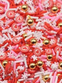 20g/pedaço Fatias De Argila Polimérica Com Tema De Dia Dos Namorados - Coração, Casca, Doce, Mistura De Sorvete Para Criação De Joias Diy - Com Pérola Falsa Para Preenchimento