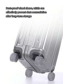 4Pcs Elastic Suitcase Wheel Protection Cover Table And Chair Foot Cover, Pure Salad Bar Case Wheel Protection Cover Wear-Resistant Shock-Absorbing Anti-Skid Mute Wheel Cover Chair Cover, Suitcase Wheel Cover Table And Chair Wheel Cover Table And Chair Mute Cover Dust-Proof Wheel Cover Anti-Dust Office Chair Wheel Mute Cover, Travel Accessories Table And Chair Anti-Skid Cover - Grey - View 4