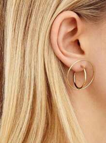 1 Pair Of Creative, Personalized And Versatile Earrings - Yellow Gold - View 5