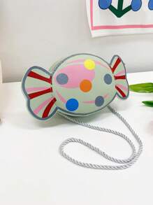 1pc Young Girl's Pu Leather Mini Crossbody Bag With Zipper Closure, Cute Candy Colors For Daily Use - Green - View 8