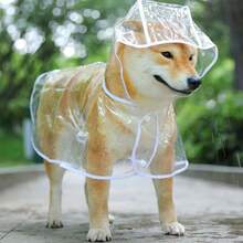 狗狗雨衣寵物衣服泰迪比熊小型犬透明防水雨衣 - 無色 - 查看 6
