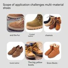 1pc Suede Eraser Small White Shoes Polishing Shoes Deerskin Sneakers Sports Suede Leather Shoes Cleaning Agent Suede Brush Upper Does Not Hurt Shoes - Yellowish White - View 4