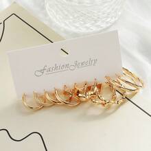 VKME 波西米亞風格優雅多件女性卡牌裝高級耳環套裝 - 金黃色 - 查看 27