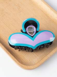 多色情人節心形印花夾子,耐滑牢固夾髮夾,女士女孩適用的造型配件,適用於薄和厚髮,適合在情人節送禮物 - 彩色 - 查看 1