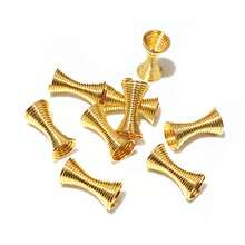 10pcs Metal Spring Funnel Shape Spacer Beads Caps DIY Beading Supplies Cone Spring Coil End Caps For Jewelry Makings Accessories - Barbell Shape - View 8