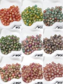 60入組10mm玻璃珠,彩色圓珠工藝散珠,適用於製作友誼手鍊、項鍊、耳環和節日裝飾 - 295 - 查看 2