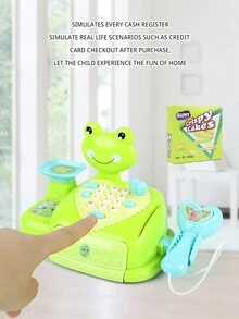 Juguete De Juego De Rol De Caja Registradora Inteligente Estilo Dibujos Animados Para Niños - Verde - Ver 2