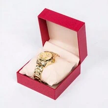 1 Pieza Caja Simple Para Relojes, Caja De Regalo Para Hombres Y Mujeres - Rojo - Ver 2