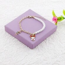 3 件裝時尚聖誕手鍊,人造珍珠珠手鍊,適合女士,聖誕禮物 - SD060 - 查看 7