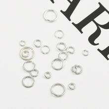 220 chiếc 5G Nguyên chất S925 Màu bạc Thủ công DIY Mở Nhảy Nhẫn Đối với Hoa tai , Dây chuyền , Vòng tay , Vật rủ xuống , Kết cườm Làm đồ trang sức - 0,4*6mm - Xem 2