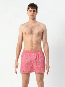 5入組男士印花短褲 - 彩色 - 查看 7