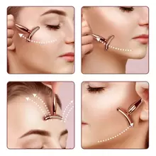 2 Pcs/Set 2 In 1 Facial Eye Massage Stick Metal Eye Cream Applicator Massage Tool Rose Gold,Beauty,Skin Care Products,Spa,Self Care,Skin Care Tools,Face Care,Esthetician Supplies,Massage,Face Massage Tool,Face Roller - Rose Gold - View 4