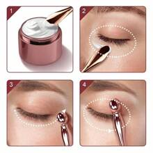 2 Pcs/Set 2 In 1 Facial Eye Massage Stick Metal Eye Cream Applicator Massage Tool Rose Gold,Beauty,Skin Care Products,Spa,Self Care,Skin Care Tools,Face Care,Esthetician Supplies,Massage,Face Massage Tool,Face Roller - Rose Gold - View 3