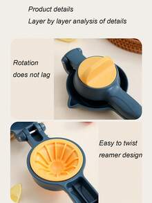 1 件多功能檸檬果汁機、手動柳橙汁、柚子、石榴榨汁機。適合廚房,橘子,蘋果,石榴,梨,大人小孩都喜歡。家庭必需品 - 黃色 - 查看 4