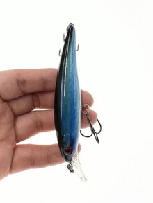 1入/盒11cm 13.4g鱸形餌,適用於遠距離投擲,慢下沉,懸停,具有弧形嘴巴,適用於釣鱸魚、鱸魚釣魚,淡水魚塘 - 寶藍色 - 查看 2