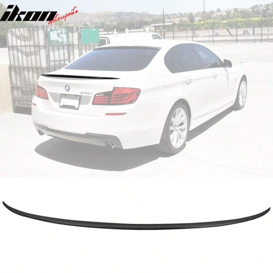 Trunk Spoiler Fits For 2011-2017 BMW F10 5-Series Sedan M5 Style Rear Spoiler Wing Unpainted ABS - Unpainted - View 1