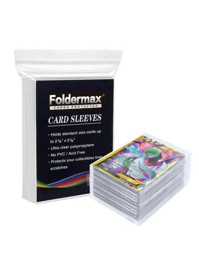 100 unidades de luvas de cartão Penny Transparentes, Luvas Plásticas Macias, Luvas Protetoras de Cartão para Cartões de Baseball, Cartões de Jogos e Cartões Colecionáveis