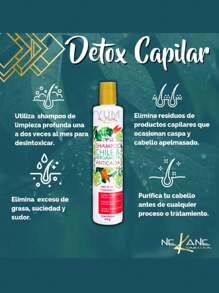 Shampoo de chile y bergamota anticaida 960g - Rojo - Ver 4
