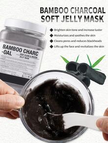 Máscara de gelatina de jengibre, oro y carbón de bambú para faciales: Máscara de gelatina hidratante, iluminadora y nutritiva | Polvo de mascarilla de gelatina - Gris - Ver 2