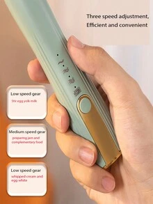 Handheld Milk Frother, Stirrer, Mixer And Wisker For Coffee, Tea, Latte, Cappuccino, And Hot Chocolate Drink Prep And Fast&Easy Foam Creation, USB Re Chargeable, No Batteries Needed, Three Interchangeable Mixing Heads - Black - View 3