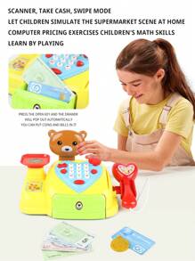 Juguete De Caja Registradora Inteligente De Dibujos Animados Para Niños - Amarillo - Ver 5