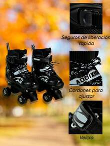 Professional Adjustable Size 4 Wheel Skates - Pink - View 2