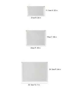 1入透明a4拉鍊信封袋,適用於文具,防水考試試卷組織筆袋,搭配圓珠筆 - 無色 - 查看 2