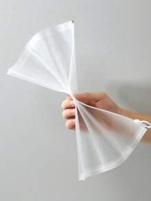 1入透明a4拉鍊信封袋,適用於文具,防水考試試卷組織筆袋,搭配圓珠筆 - 無色 - 查看 3