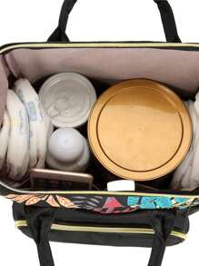 Mochila multifuncional para pañales de moda, multifunción y gran capacidad - Morado - Ver 6