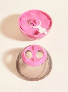 1pc Plastic Whistle With Wobble Dropping Food Leakage Toys For Pets, Dog Toy Puzzle Feeder, Slow Feeding Utensil For Cats And Dogs, Suitable For Indoor Use - Pink - View 4