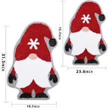 DeramHy home DeramHy Zuhause Tomte Weihnachtsdekoration Badezimmer Teppich, Tomte Willkommens Matte Rutschfest Waschbar Badewannen Teppich Badezimmer Wanne Küche Teppich Deko: [Vielfältige Einsatzmöglichkeiten]: Dieser winterliche Weihnachtsrund-Teppich kann als Küchenvorleger, Türmatte, Haustürmatte und lustiger Küchen-Fußabtreter verwendet werden. Diese süße Willkommens-Matte kann auch ein Weihnachtsgeschenk für Freunde und Familie sein. Badezimmer Boden Teppich Outdoor Teppich Türmatte Sommer Badezimmer Accessoires Schulanfang