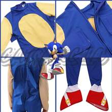 Disfraz Cosplay Tipo Sonic Boom Superheroe Erizo - Azul - Ver 10