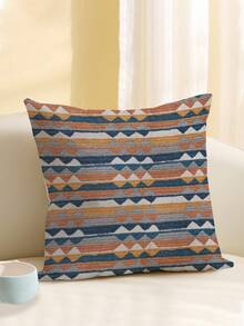 1pc Striped Pattern Printed Cushion Cover, Modern Pillowcase, Single-Side Printing, Sofa, Home Decorative Pillowcase - Multicolor - View 4