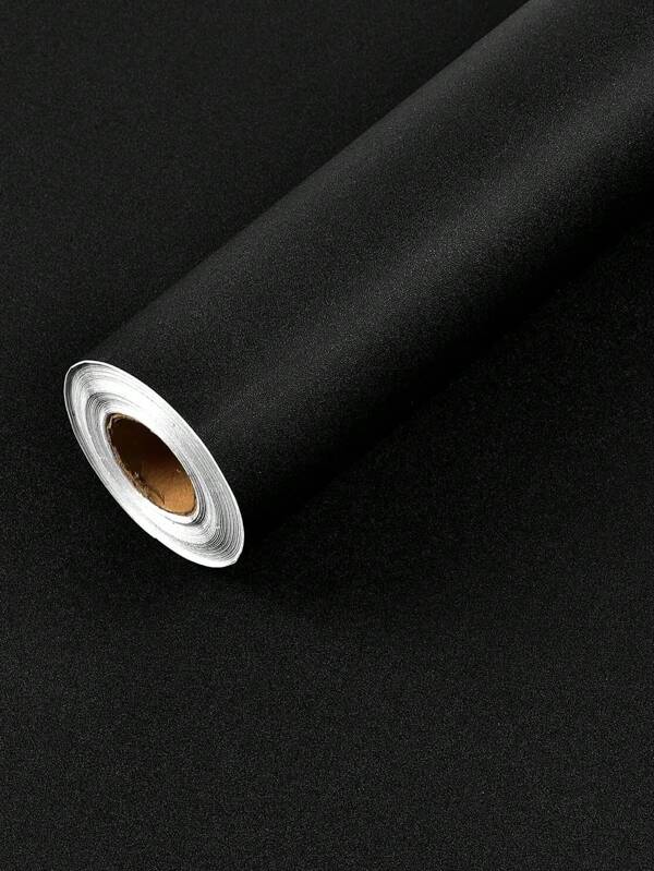 1 Roll Peelable And Stickable Wallpaper Matte White Black  Green  Light Gray Orange  Red Removable And Thickened Wallpaper, Black Self-Adhesive Contact Paper Waterproof Wallpapers For Wall And Furniture Covering With Vinyl Rolls