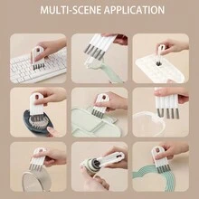 2入組10*4.5公分多功能家用間隙清潔刷,彎曲手柄,適用於深層和表層縫隙,鍵盤、杯蓋和凹槽清潔 - 彩色 - 查看 4