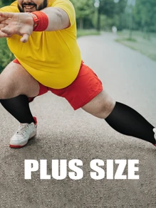 3 Pairs Plus Size Compression Socks Circulation 15-20 Mmhg For Women Men Wide Calf Pregnancy Maternity Knee High Best Rated Support For Pregnant Medical Running Nursing Athletic Fit Cycling Sports, For Gym