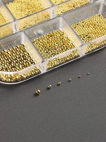 6 Griglie Perline Charm in Metallo Mini Perle Caviale Cristalli Pixie Decorazione Fai da Te Gemme per Unghie Forniture per Unghie