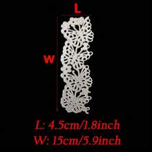 蝴蝶邊緣金屬切割模具幾何框架印章,用於創意相簿、卡片製作、紙張工藝切割模具 - 銀色 - 查看 2