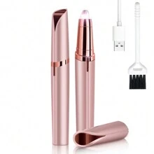 無痛無毛女用刮毛設備,可充電修眉修髮器-面部和鼻毛精確刮除工具,瞬間和無痛刮毛,旅行禮物 - 玫瑰金 - 查看 1