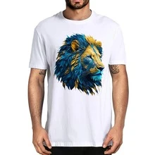1/2/3pcs Fashion Pattern Blue Domineering Lion Pattern, Heat Transfer Stickers For Men's T-Shirt, Sweatshirt, Hoodie - Multicolor - View 5