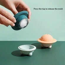 1pc Random Color Small Ice Ball Mold Whiskey Small Flying Saucer Round Ice Ball Ice Maker Mold - Multicolor - View 4