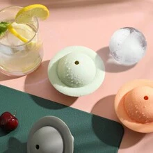 1pc Random Color Small Ice Ball Mold Whiskey Small Flying Saucer Round Ice Ball Ice Maker Mold - Multicolor - View 7