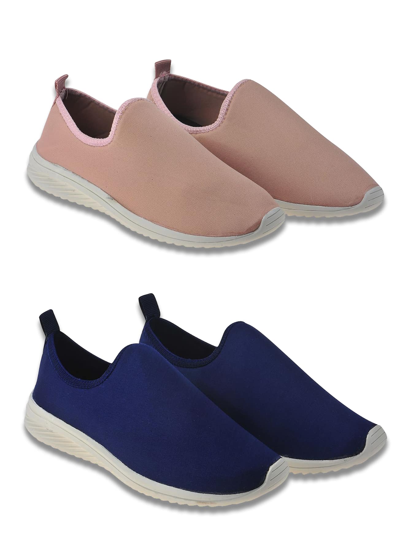 Women Wedge Sneakers - Blue/Nude - 查看 1
