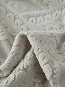 1pc Light Gray Plush Jacquard Armless Folding Sofa Bed Cover, RV Seat Cover, Elastic Full Coverage Polyester Sofa Slipcover, Removable & Washable, Suitable For All Seasons - Light Grey - View 2