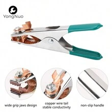 1pc Welding Ground Clamp, Welding Ground Grounding Work Clamp,Ground Wire Clamp, Welding Ground Clamp With Wide Opening And Firm Clamping, Clamps,Ground Clamp Welding Earth Clip For Manual Welder - Green - View 3