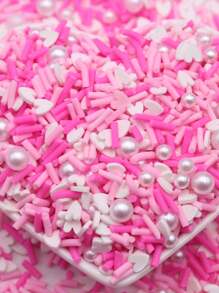 20g/pedaço Fatias De Argila Polimérica Com Tema De Dia Dos Namorados - Coração, Casca, Doce, Mistura De Sorvete Para Criação De Joias Diy - Com Pérola Falsa Para Preenchimento