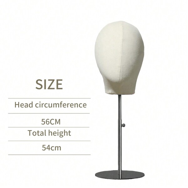 Linen Head Model With Silver Pole And Base SHEIN USA