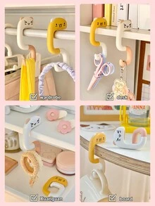 2入組桌邊背包掛鉤整理器,方便安裝、可拆卸,辦公室桌邊袋子支架 - 彩色 - 查看 4