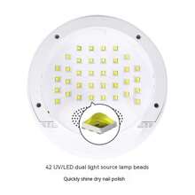 168w指甲膠燈光療機帶uv Led快速干燥指甲藝術工具美甲配件,適用於家用和沙龍使用 - 白色 - 查看 3